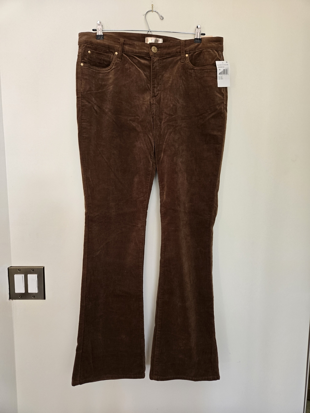 Kut from the Kloth Brown Corduroy Flared Wide-Leg Jeans